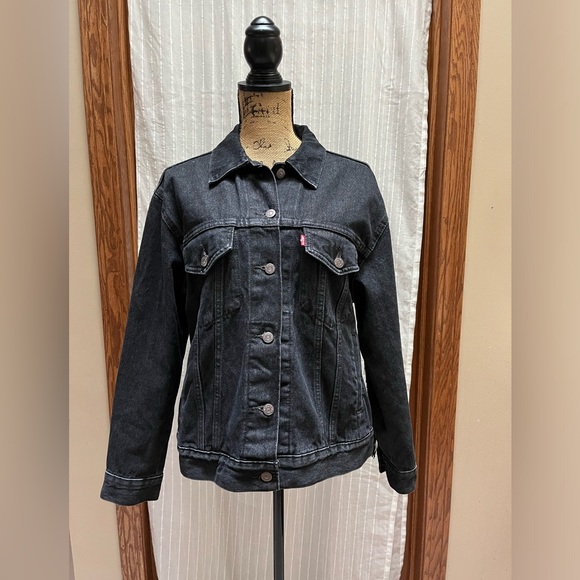 Levi’s Ex-Boyfriend Fringe Trucker Jacket size L - Picture 5 of 12